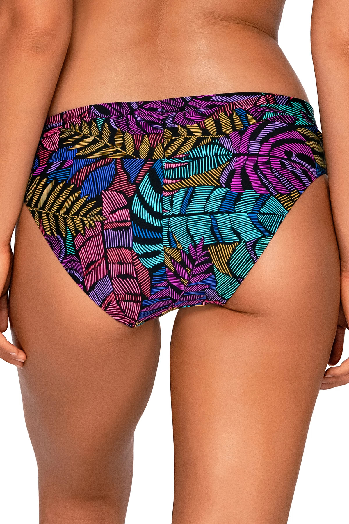 PANAMA PALMS Unforgettable Banded Hipster Bikini Bottom image number 2