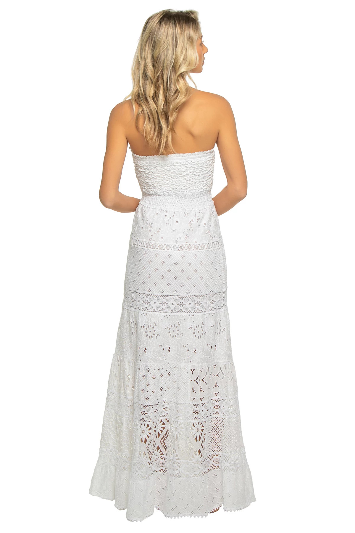WHITE/WHITE Tahina Maxi Dress image number 2