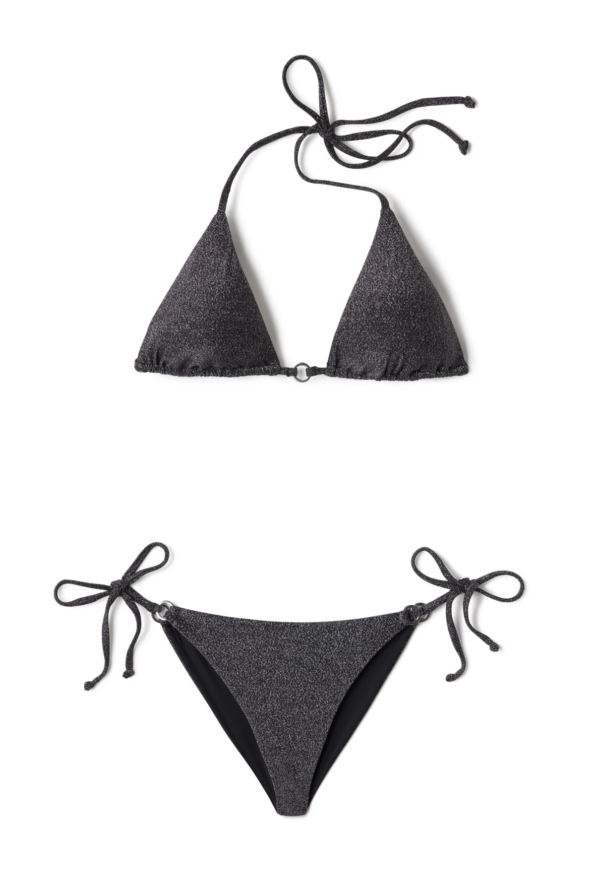 BLACK SAND Positano Triangle Bikini Top image number 3