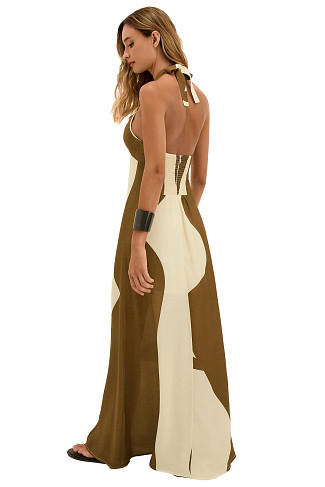 MULTI Sara Halter Maxi Dress
