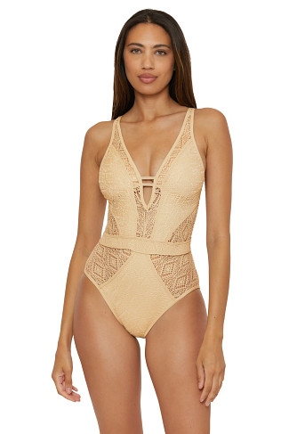 GOLD Show & Tell Plunge One Piece Swimsuit