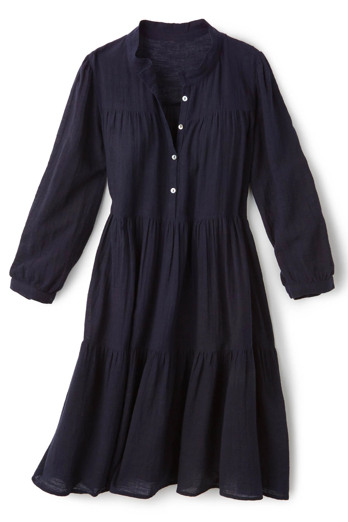 BLACK Button Front Dress image number 3