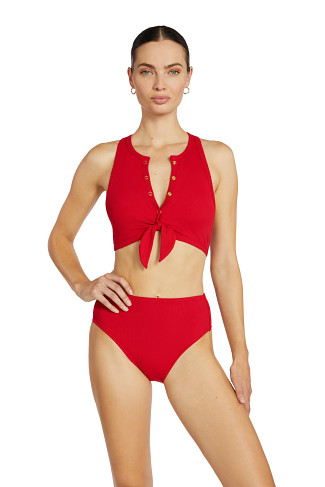 RHUBARB Amy High Neck Bikini Top