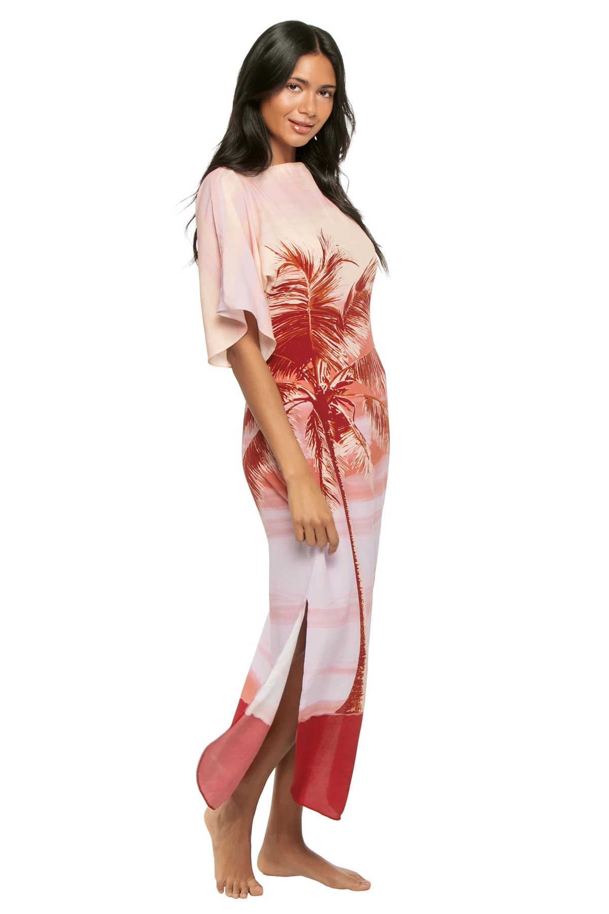 MULTI High Neck Maxi Dress image number 3