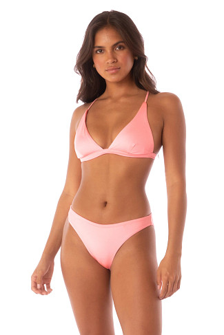 ORCHID PINK Ivy Longline Reversible Triangle Bikini Top