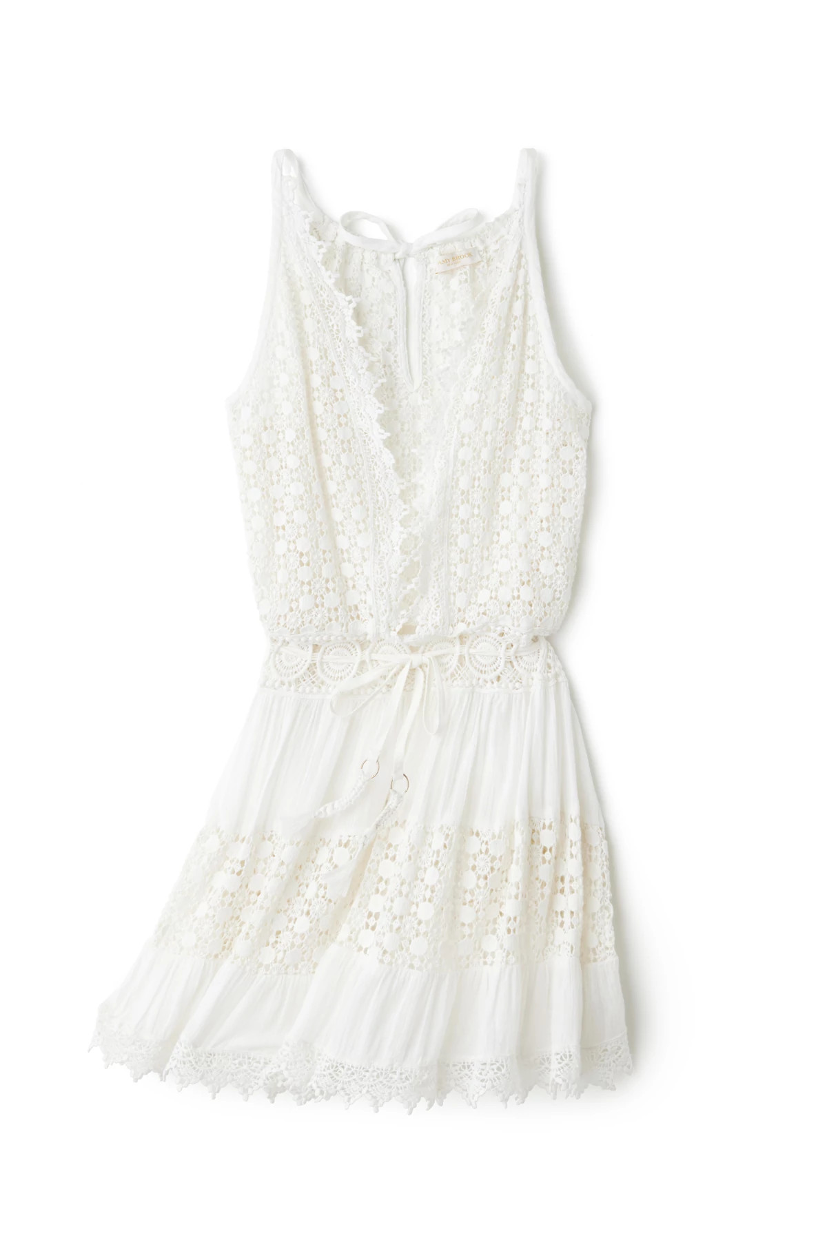WHITE Miranda Crochet Mini Dress image number 3