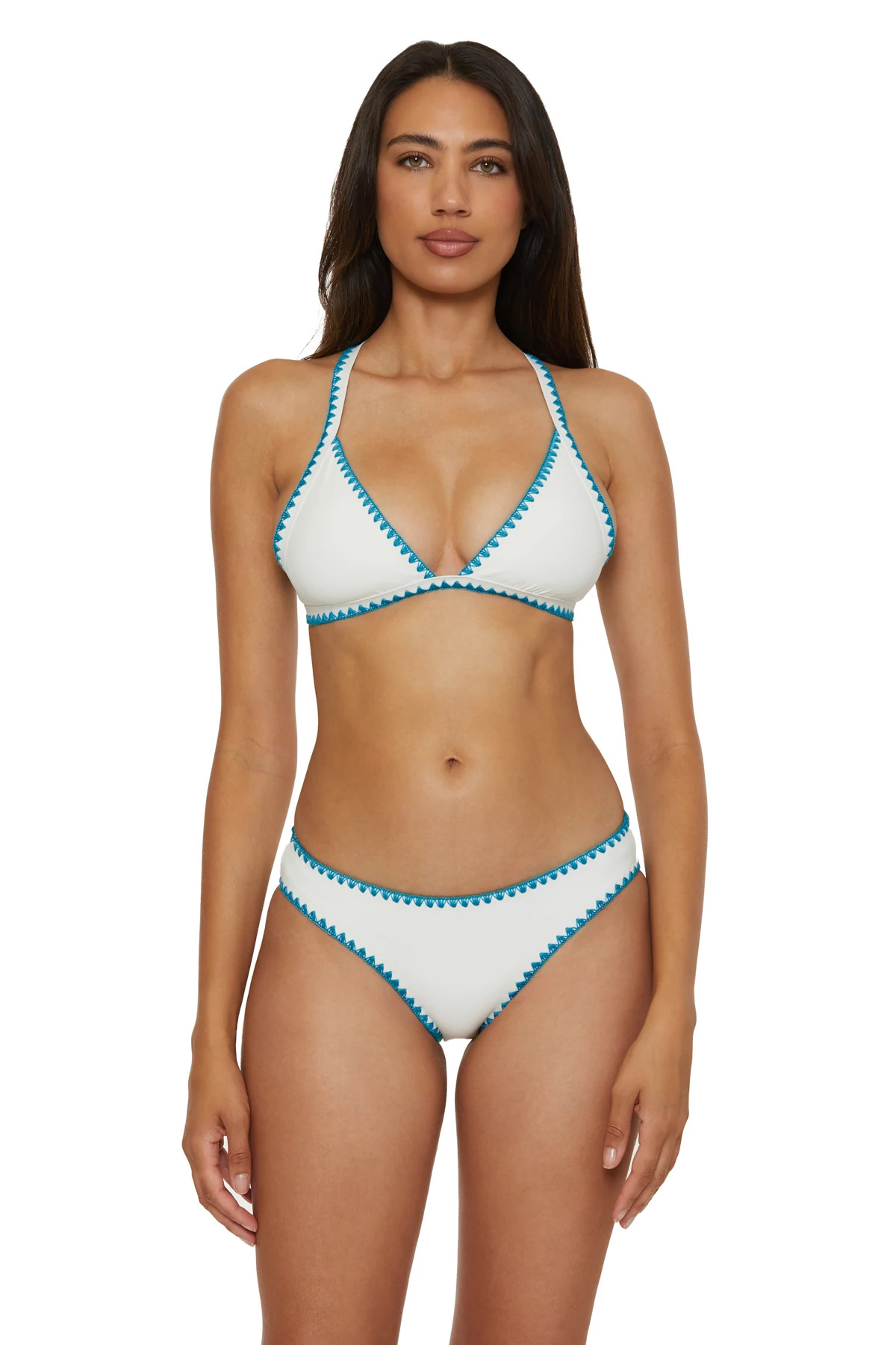 WHITE Crossback Bikini Top image number 1
