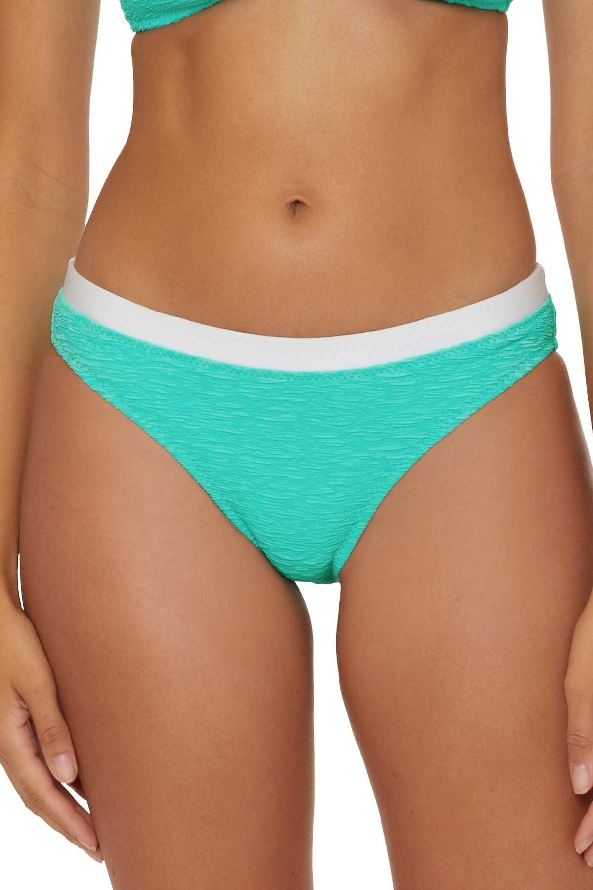 AQUA Indio Banded Hipster Bikini Bottom image number 1