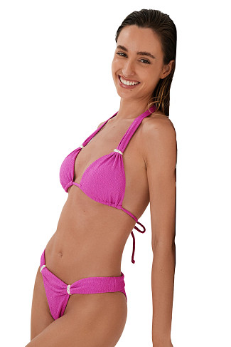 FRENCH ROSE Bia Sliding Halter Bikini Top