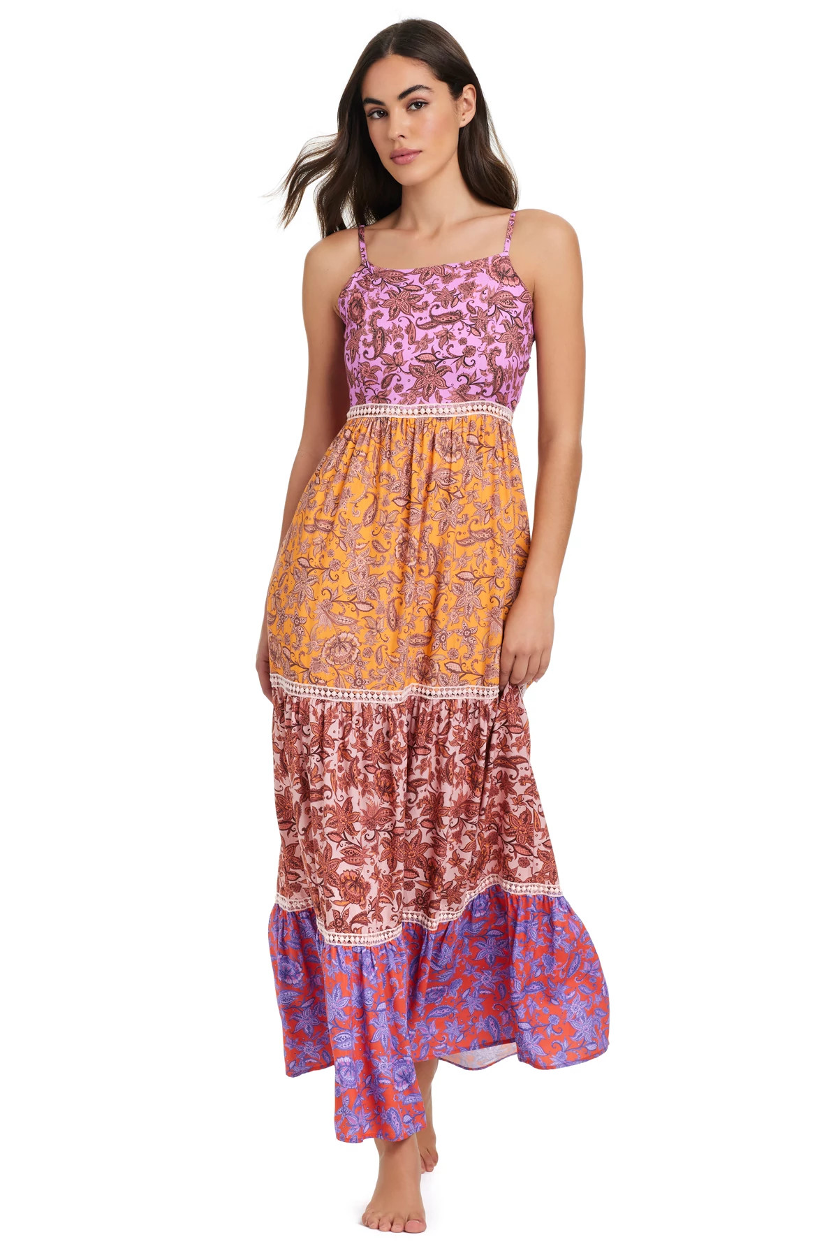MULTI Tiered Maxi Dress image number 1