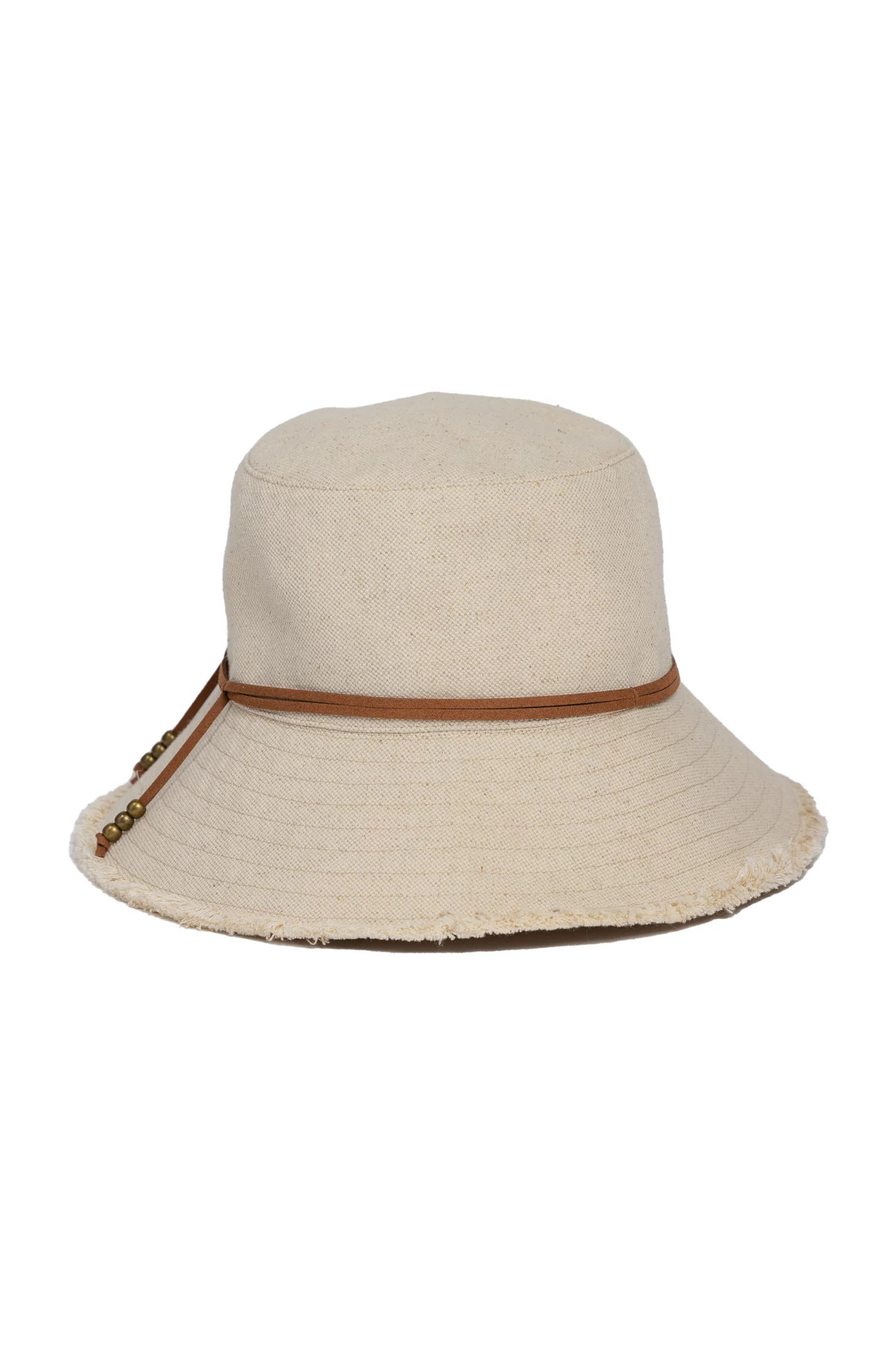 NATURAL Fringed Bucket Hat image number 1