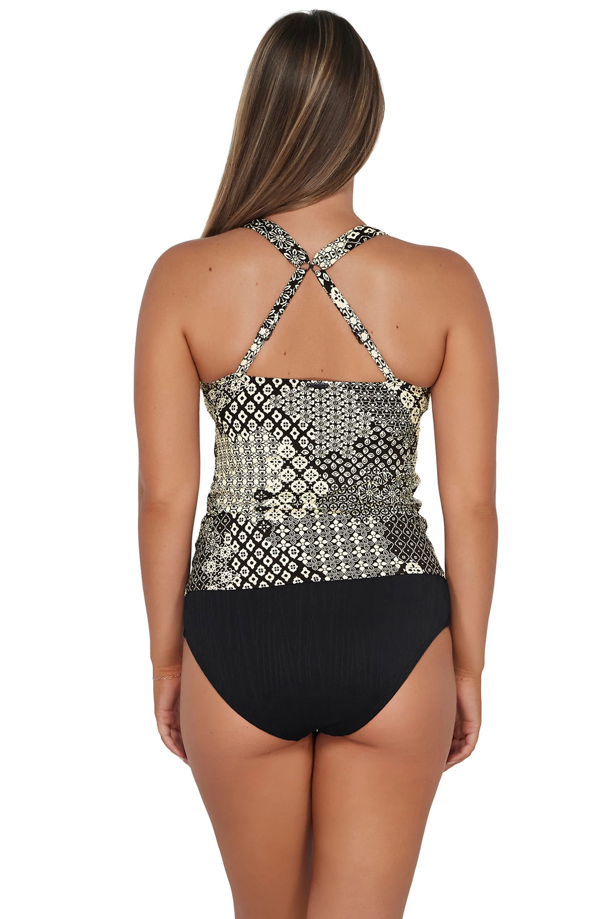 VENICE SEAGRASS TEXTURE Elsie Underwire Tankini Top (E-H Cup) image number 2