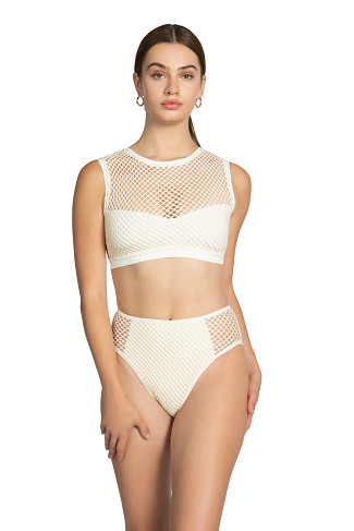 ECRU Pua Crochet High Neck Bikini Top