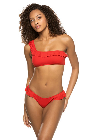 RED Morocco Asymmetrical Bikini Top