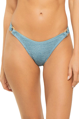 SLATE BLUE SHIMMER Scene Tab Side Brazilian Bikini Bottom