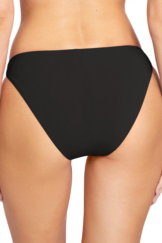 BLACK Tie Side Hipster Bikini Bottom