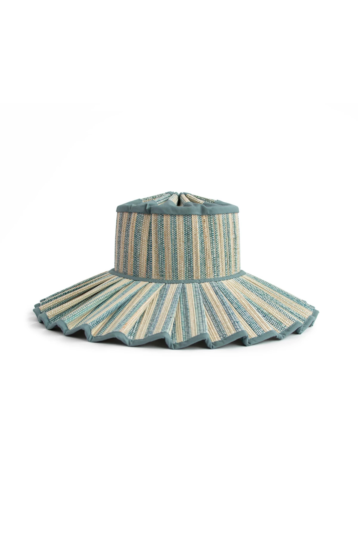 FRENCH VANILLA Island Capri Pleated Brim Sun Hat image number 1
