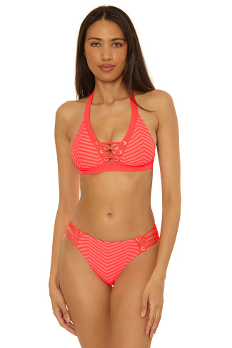 DRAGON FIRE Keira Halter Banded Bikini Top