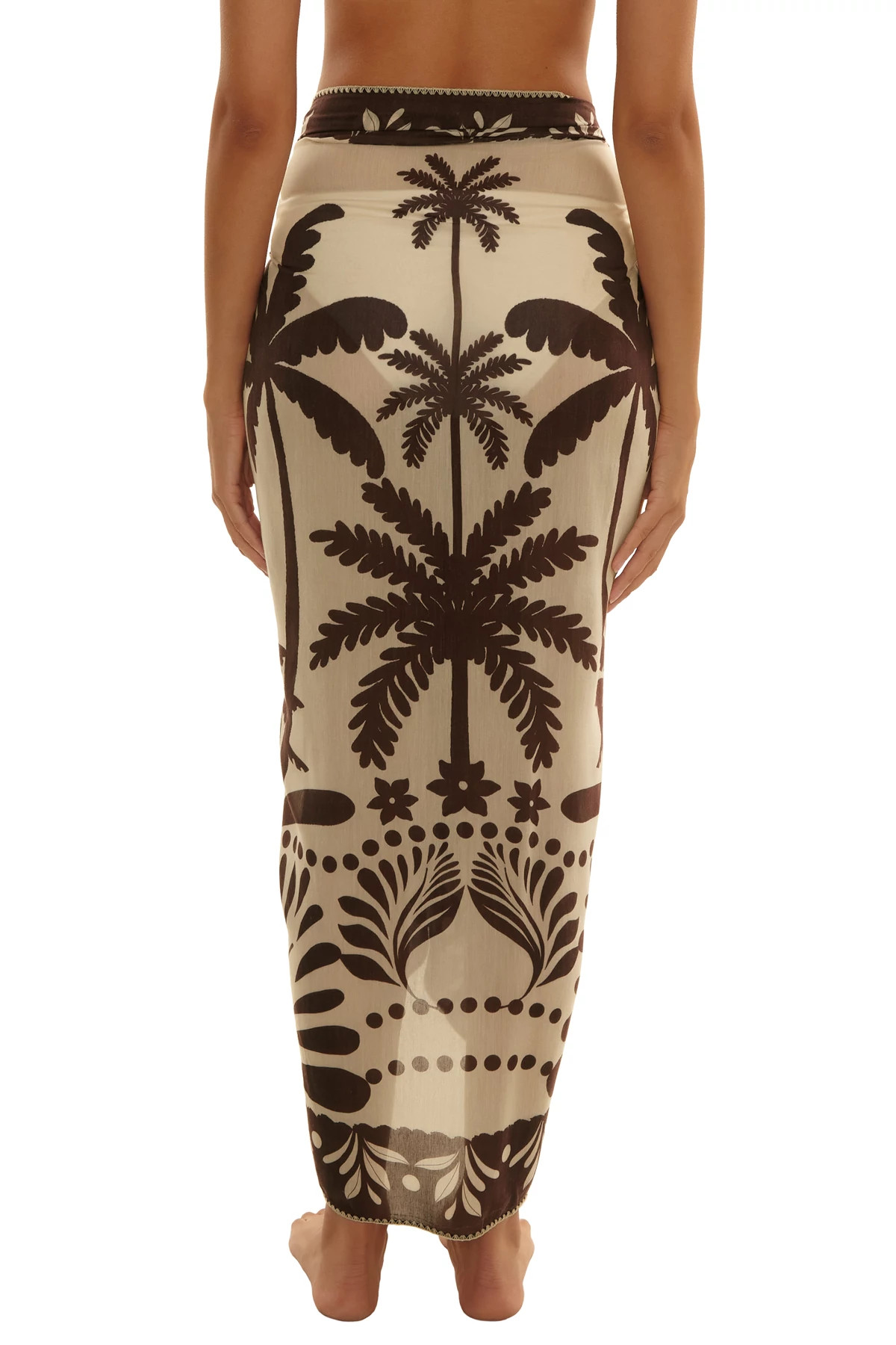 MULTI Syros Tropical Print Sarong image number 3