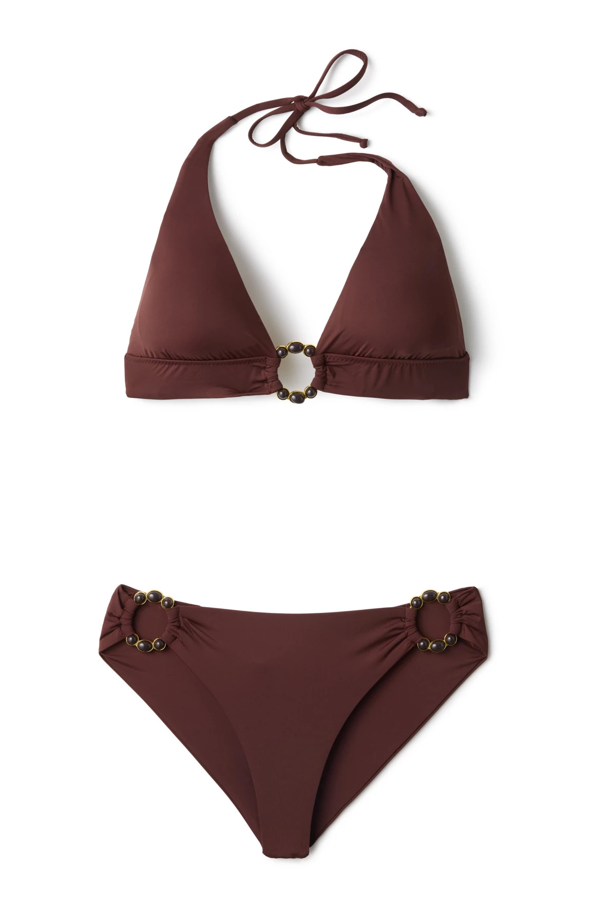 MOCHA Gracie Tab Side Hipster Bikini Bottom image number 5