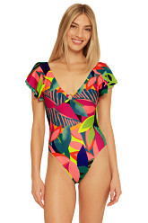 Rainforest Over The Shoulder One Piece Swimsuit