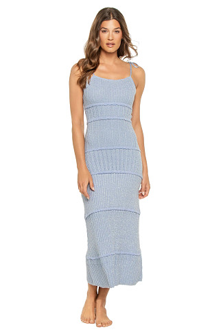 LIGHT BLUE Marcela Shimmer Knit Maxi Dress