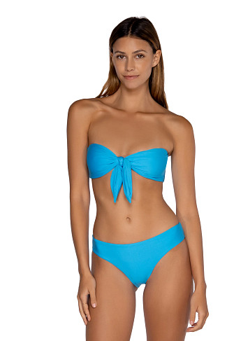 VIVID BLUE Evelyn Bandeau Bikini Top
