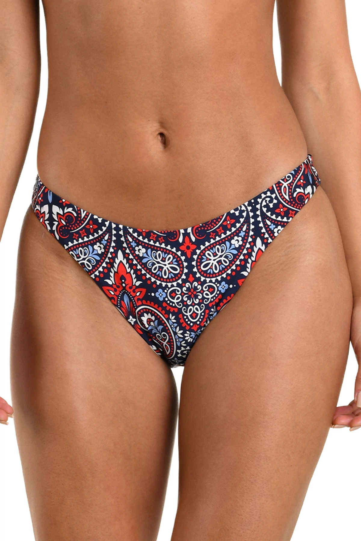 MULTI Americana Paisley Hipster Bikini Bottom image number 1