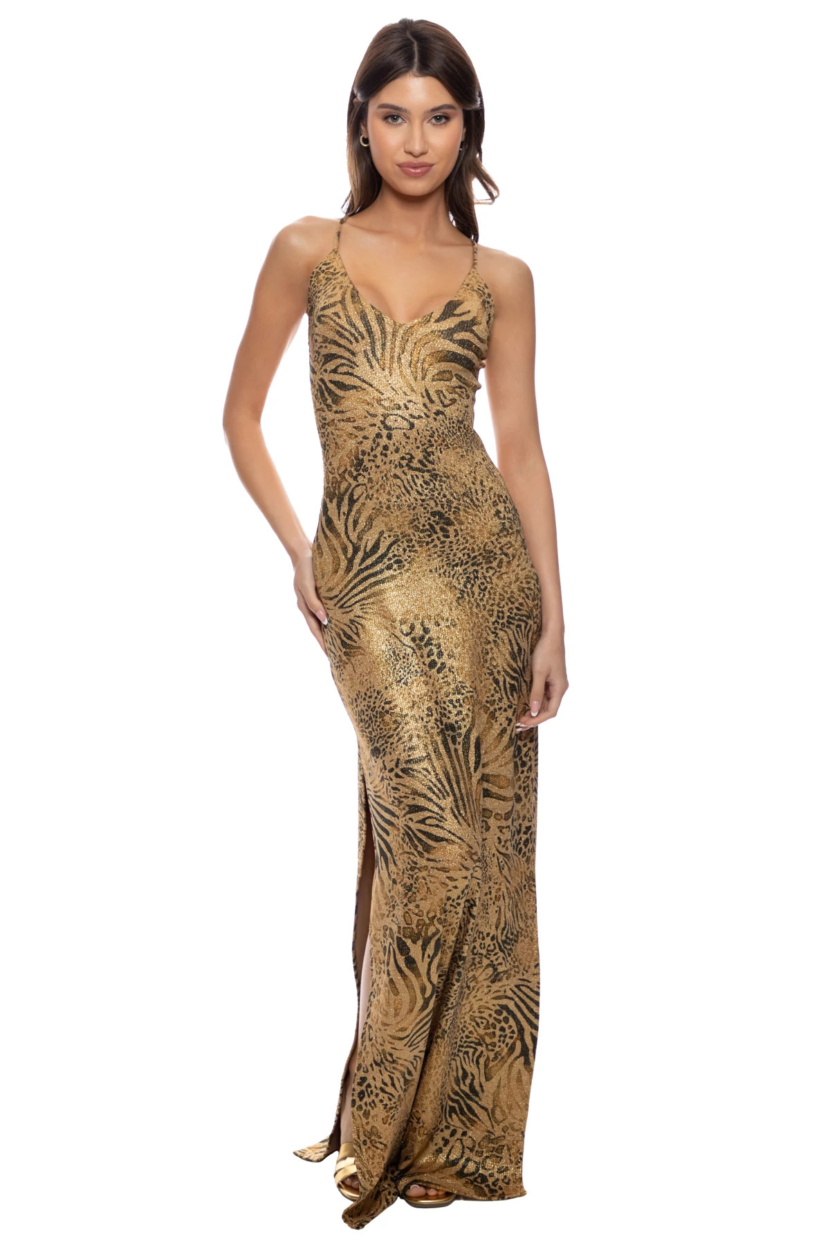 MULTI Safari Sunsets Maxi Dress image number 1