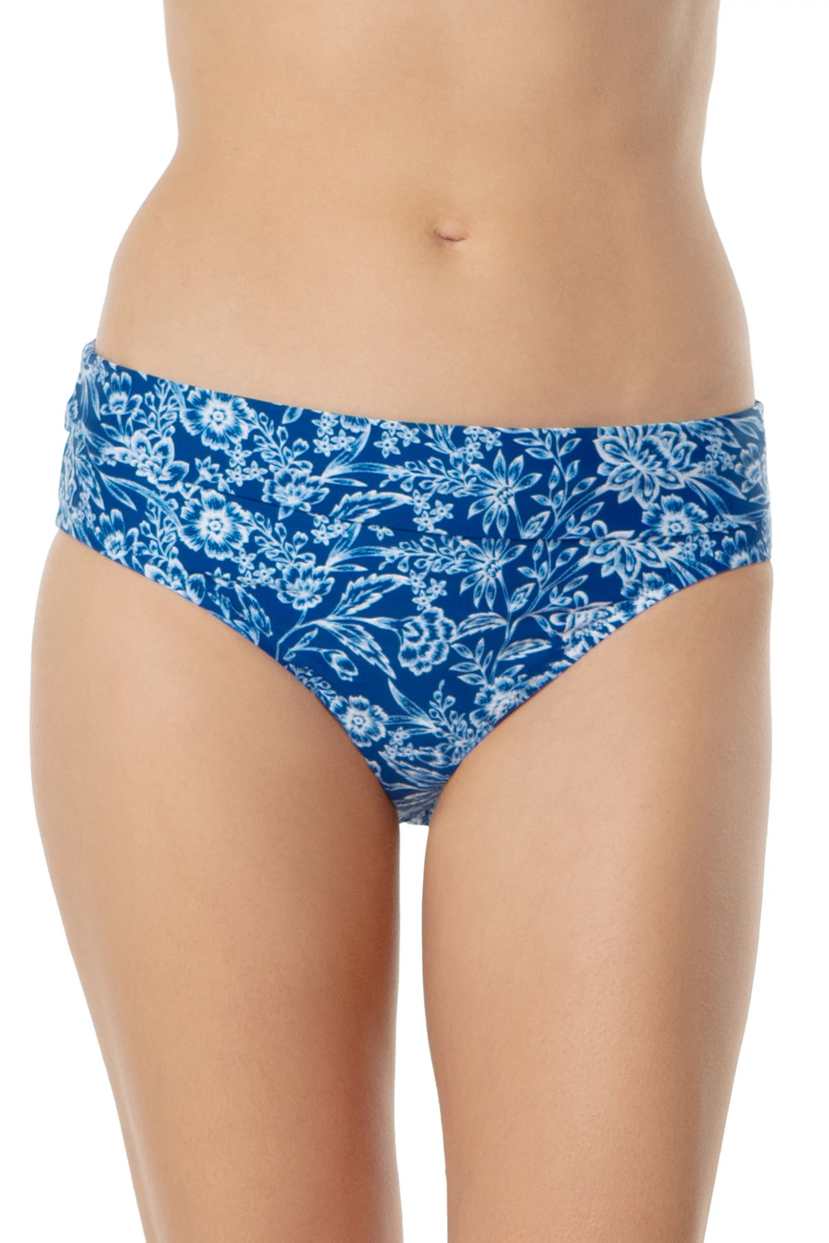 HAMPTONS FLORAL Floral Banded Hipster Bikini Bottom image number 1