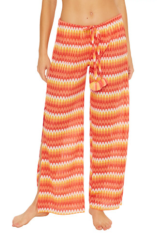MULTI Sunray Crochet Slit Pant