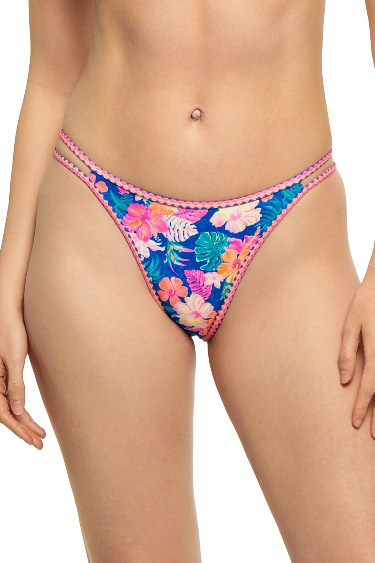 ELECTRIC PALMS Electric Palms Brazilian Bikini Bottom image number 1