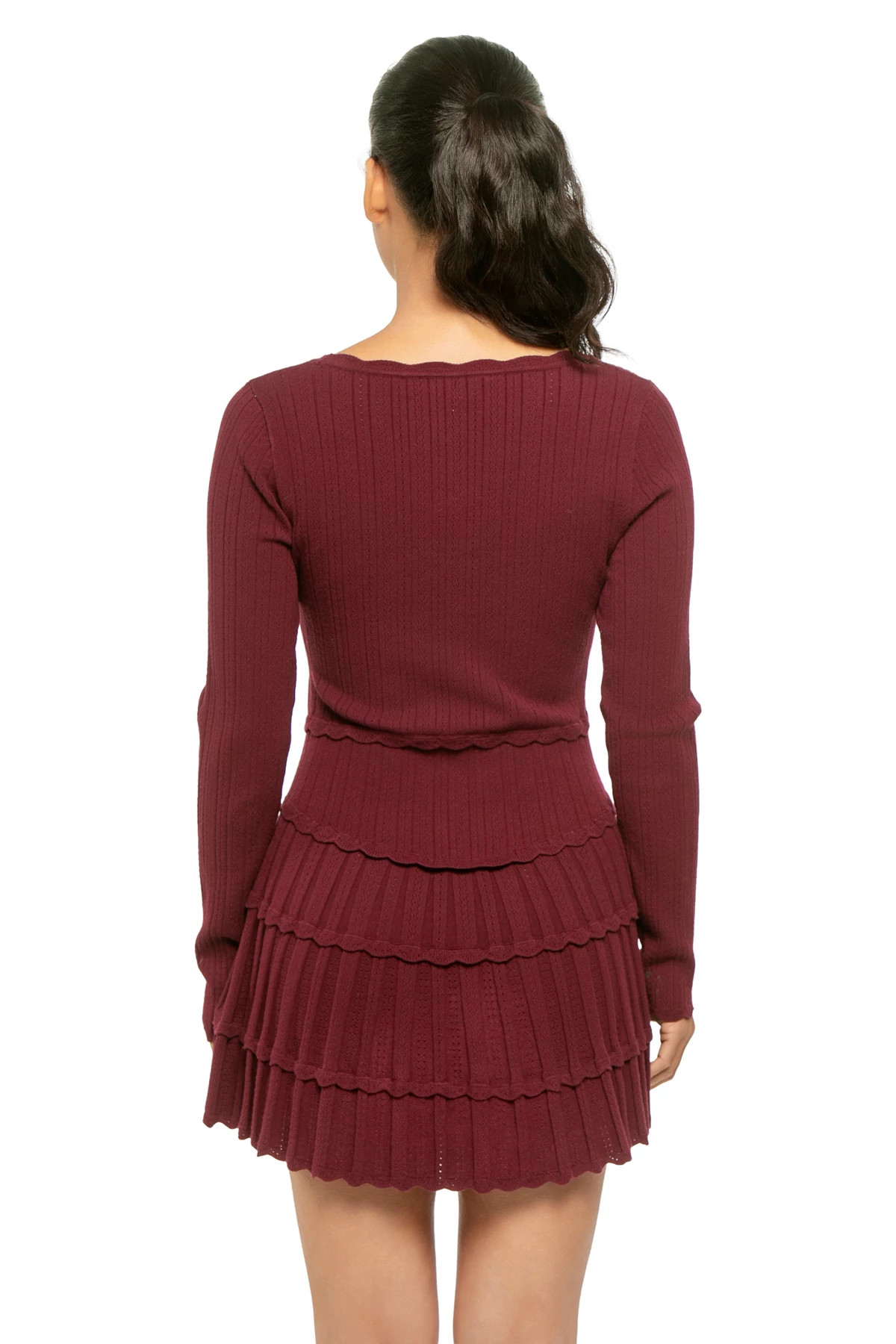 SPICED BERRY Lavender Long Sleeve Mini Dress image number 2