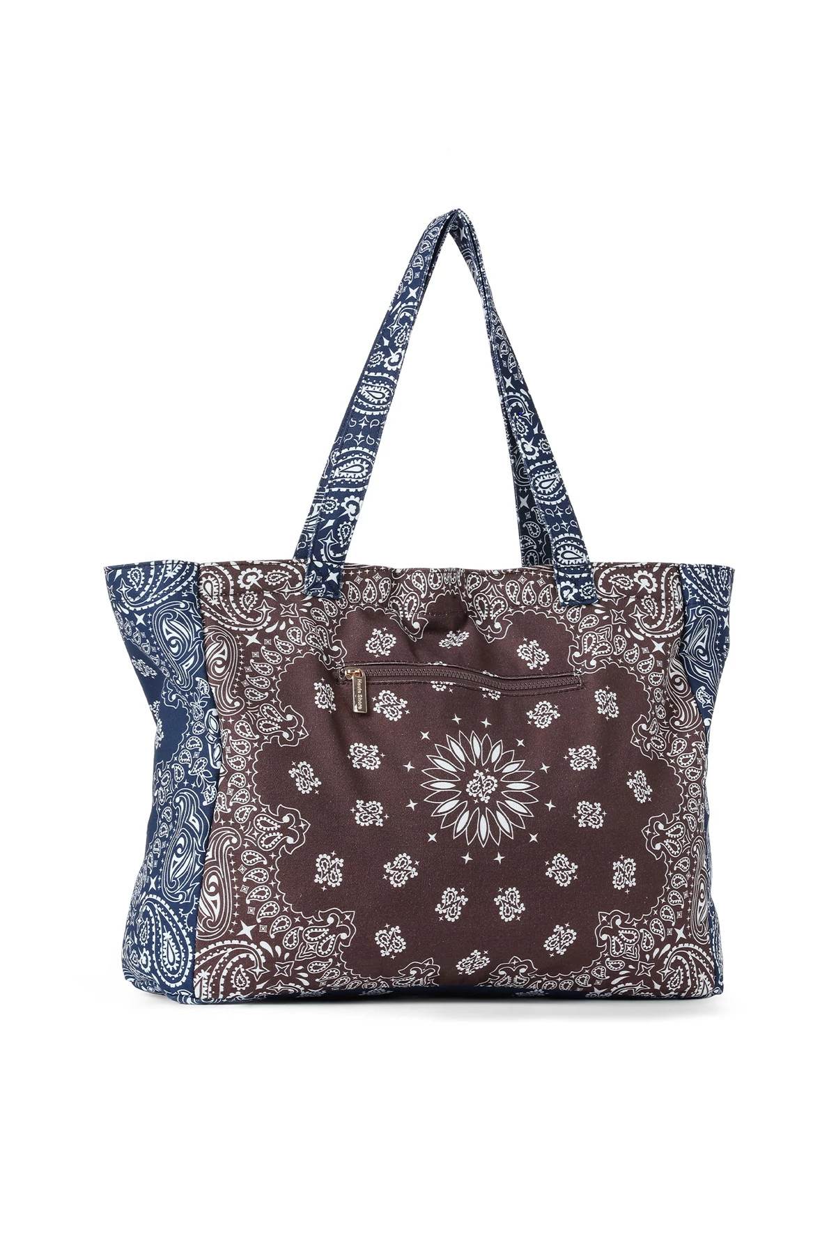 BROWN/NAVY Bailey Bandana Tote image number 4
