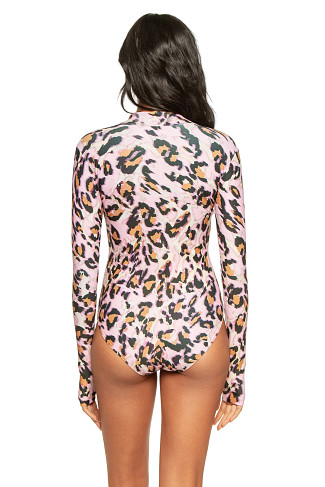 PINK LEOPARD Ryann Long Sleeve Surf Bodysuit