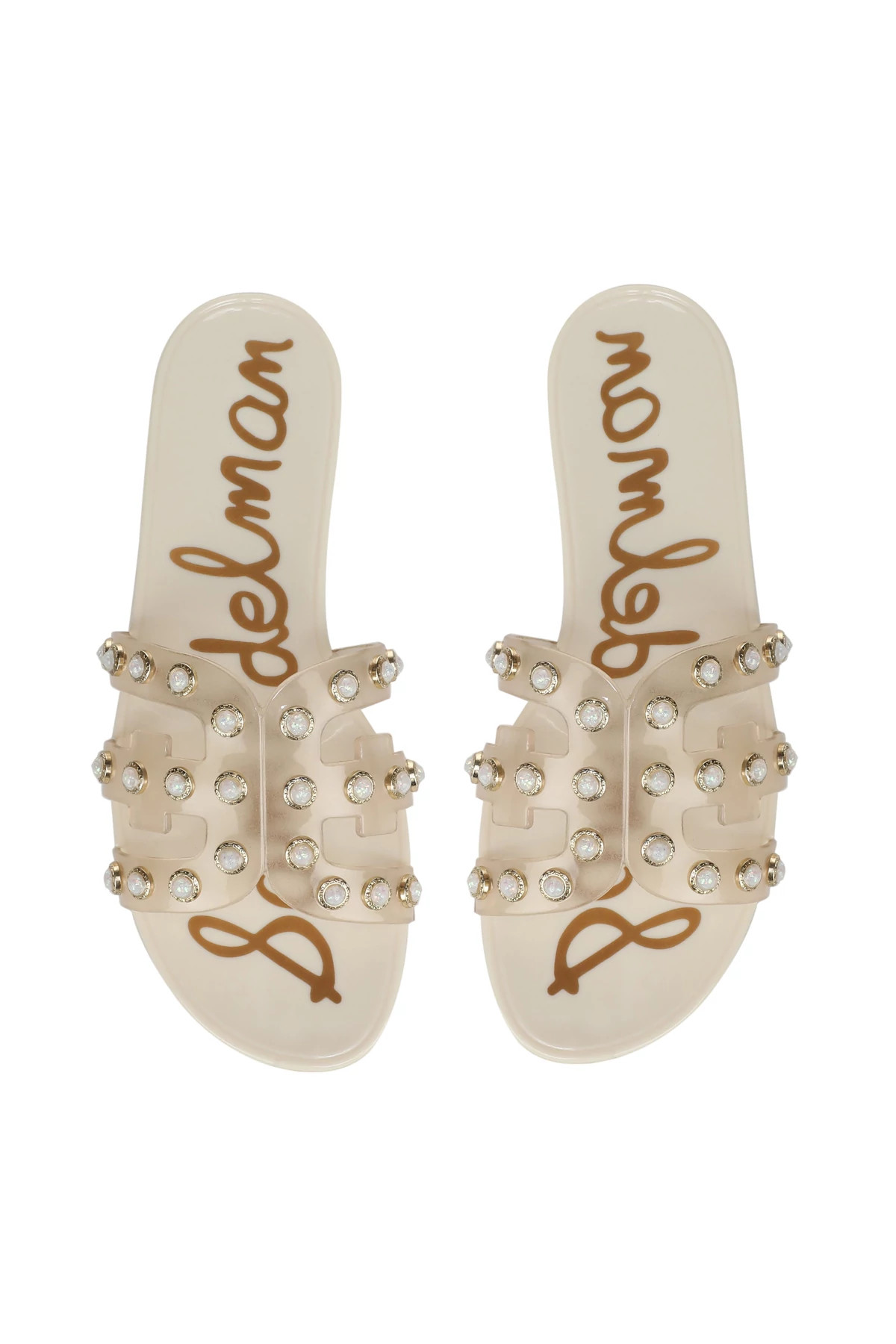TRANSPARENT IVORY Bay Pearl Jelly Slide Sandal image number 1