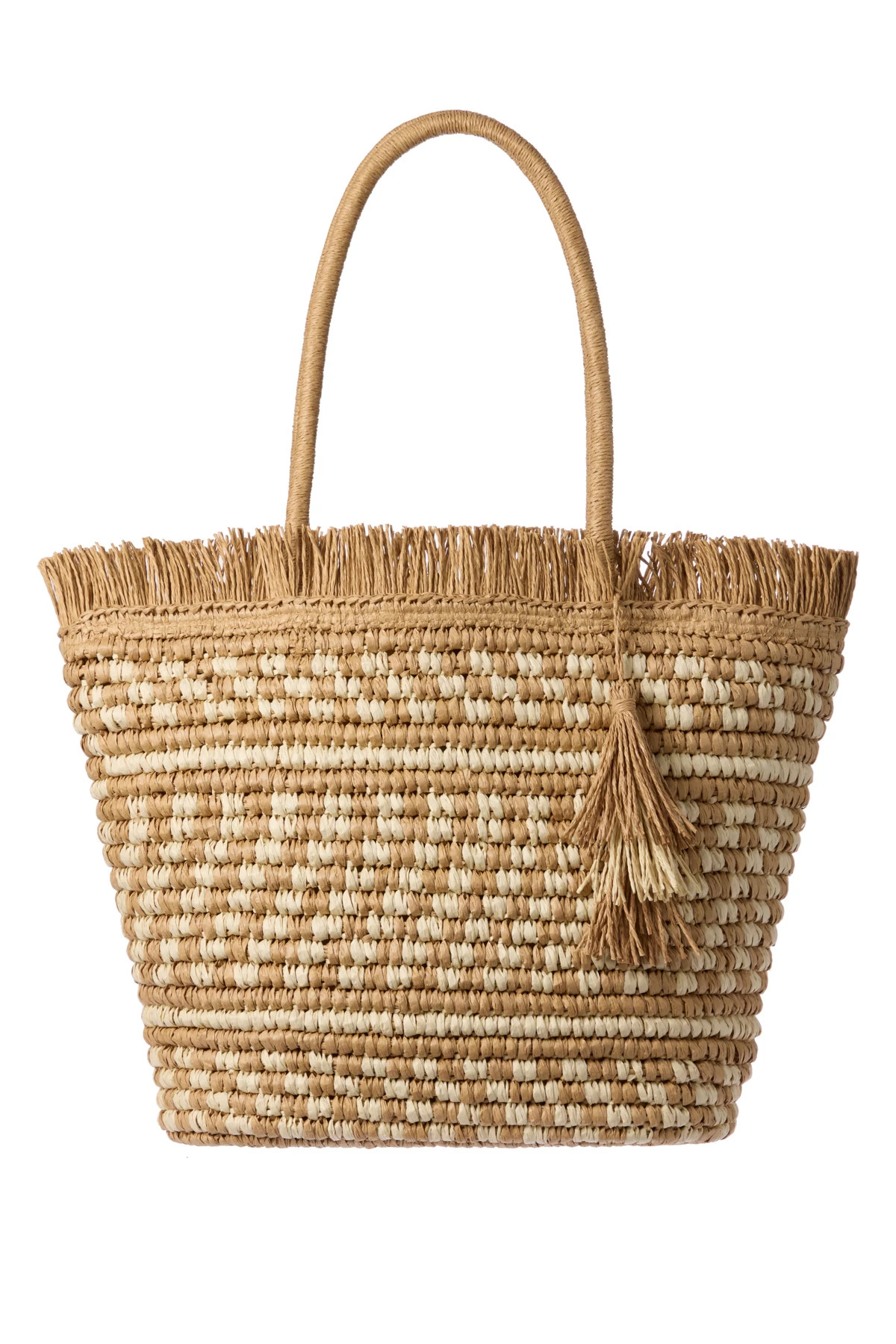 NATURAL Karolina Straw Tote image number 1