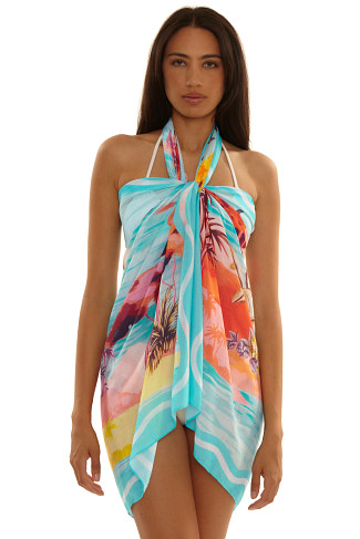 MULTI Cyclades Tropical Print Pareo