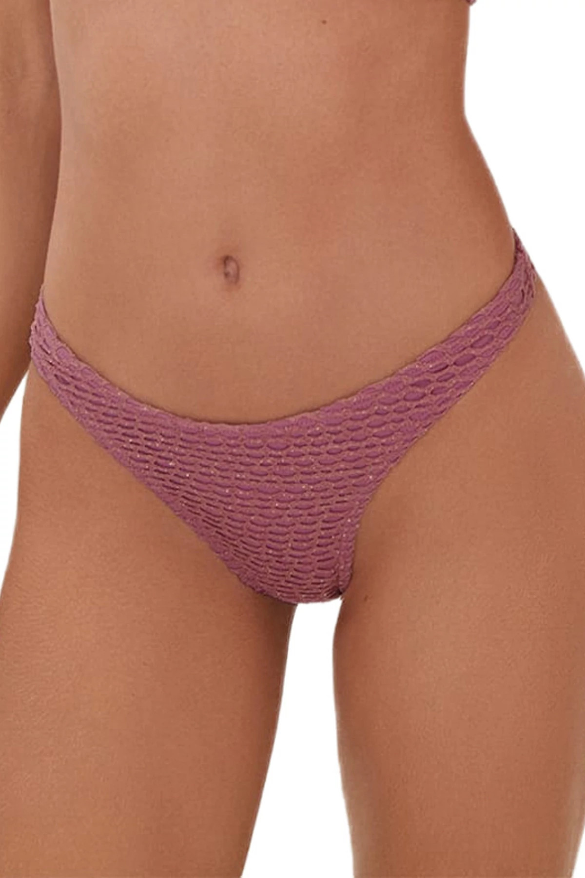 CHARMING Mesh Basic Brazilian Bikini Bottom image number 1