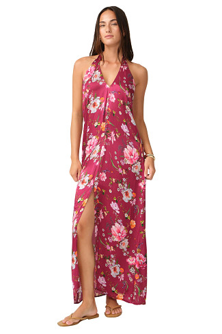 FIESTA FLORA Bonnie Floral V-Neck Maxi Dress