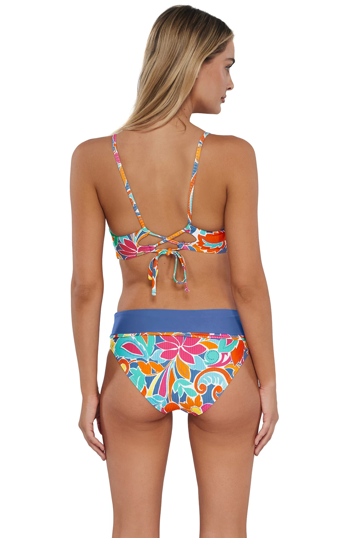 FESTIVE FLORAL SANDBAR RIB Lyla Bralette Bikini Top image number 2