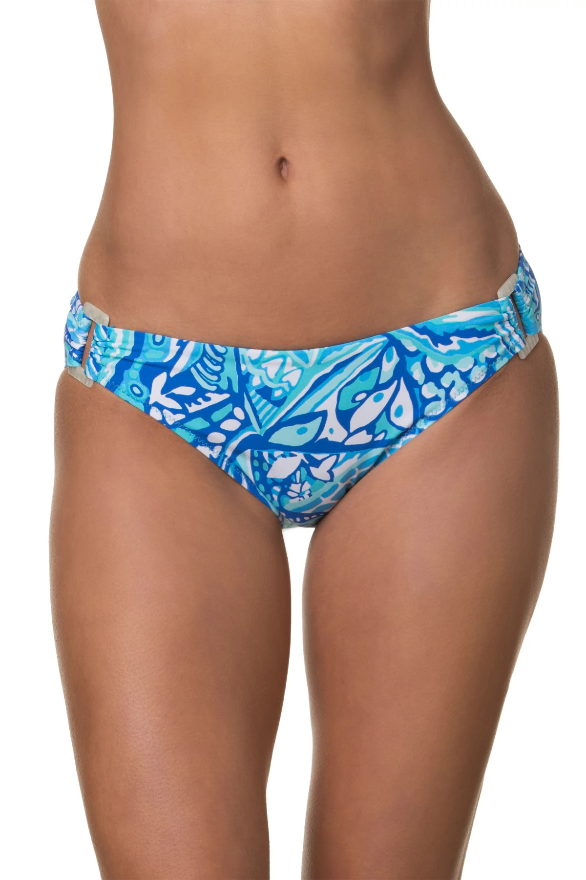 BLUE GROTTO Shell Tab Side Hipster Bikini Bottom image number 1