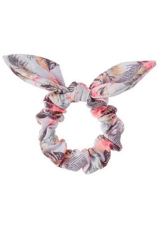 MULTI Tropical Knotted Bow Scrunchie