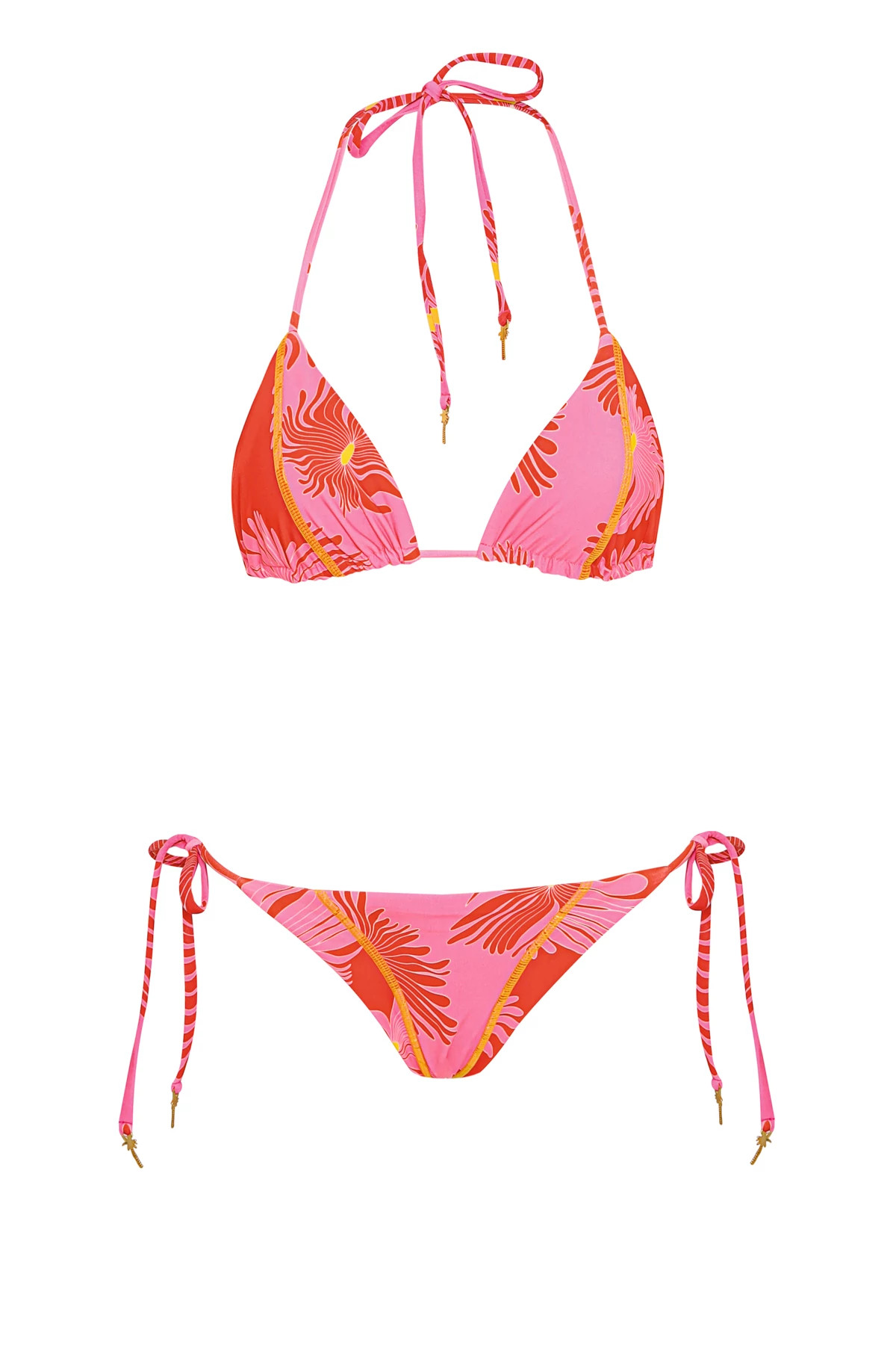 WATER BLOSSOM Shining Reversible Brazilian Bikini Bottom image number 4