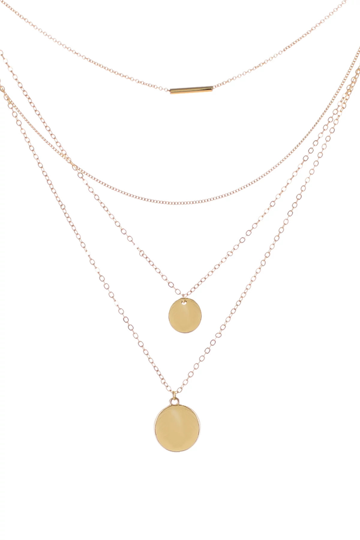 GOLD Four Bar Layer Necklace image number 2