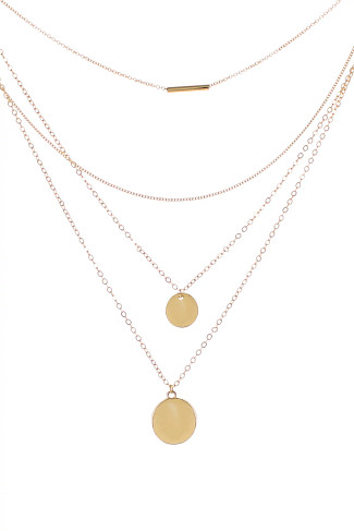 GOLD Four Bar Layer Necklace