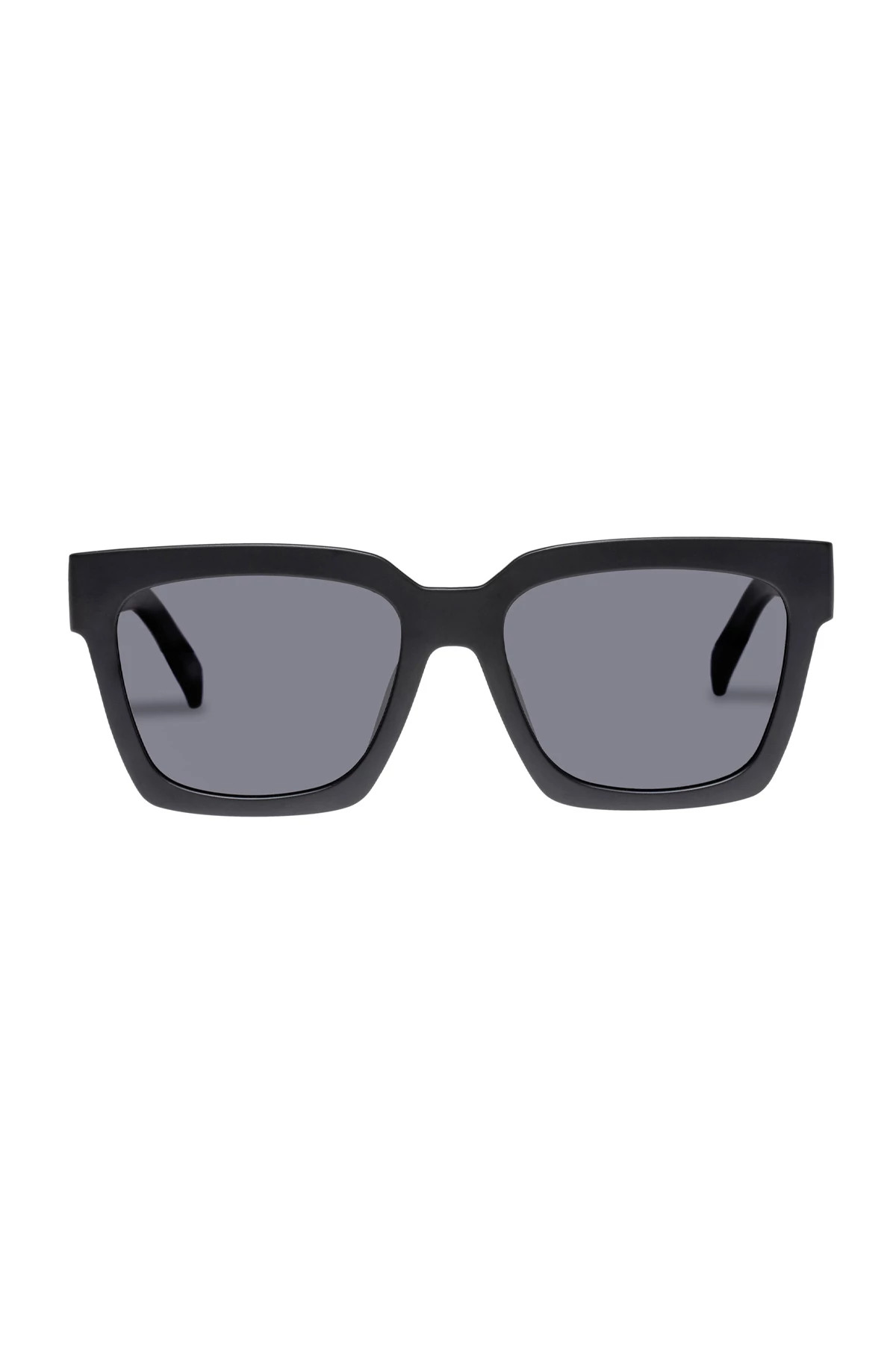 MATTE BLACK Weekend Riot Oversized Square Sunglasses image number 2