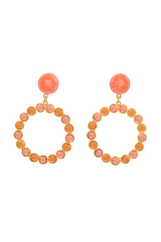 GOLD/PINK Boucles D’Oreille Happy Earrings