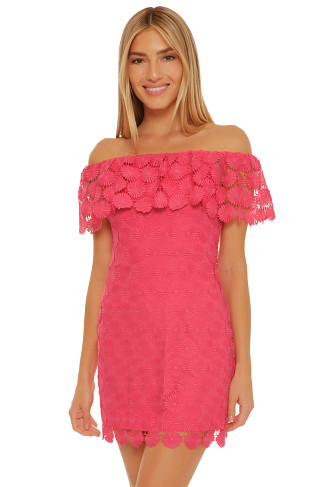 GERANIUM Bardot Off Shoulder Tunic Dress