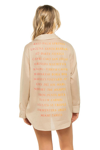 SAND Destinations Oversized Cotton Shirt Dress